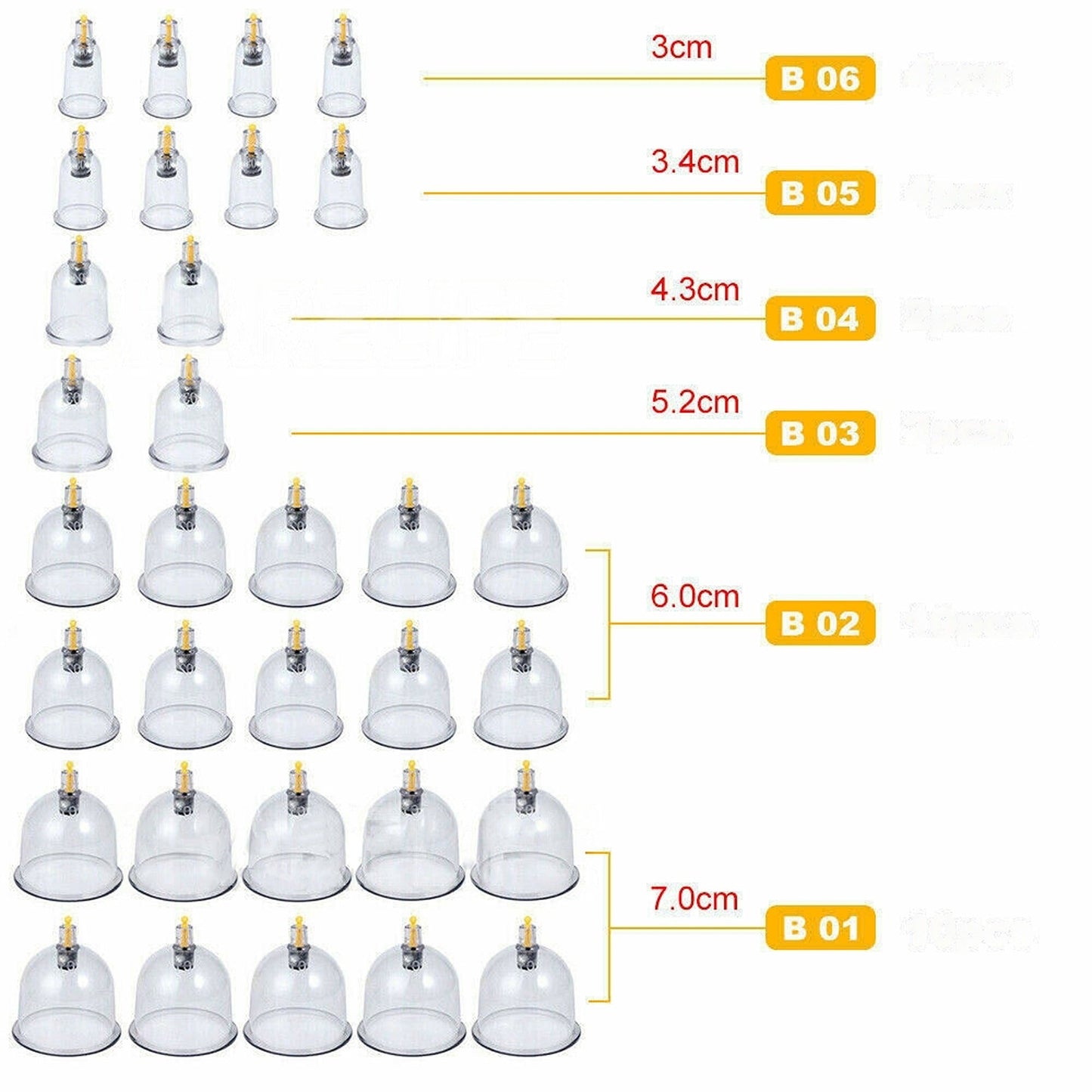 Cupping Therapy Set for Massage and Suction Treatment 32 Cups