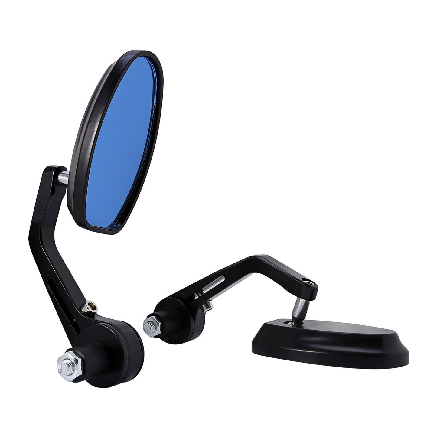 Motorcycle Aluminum Oval Rear View Mirror Handlebar End