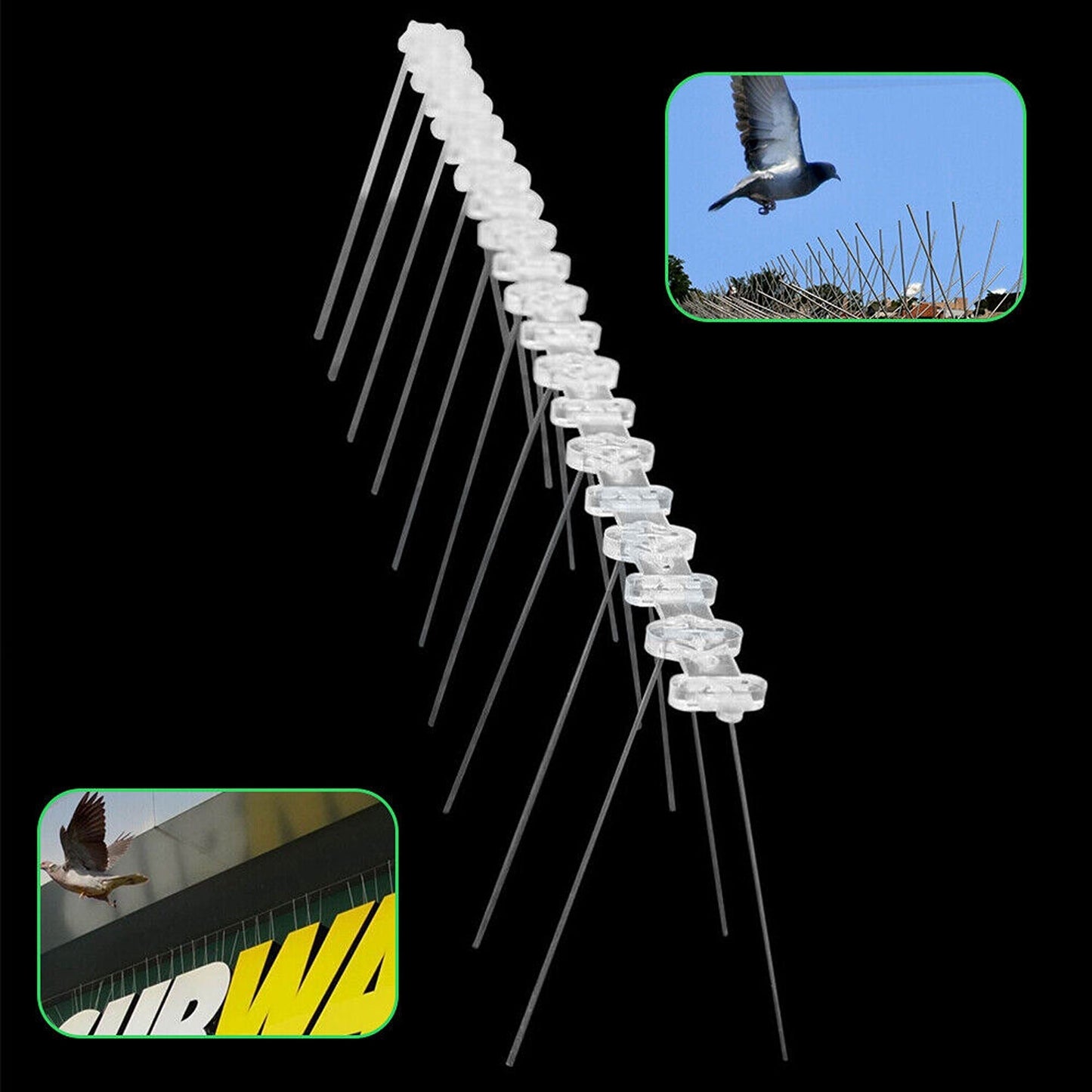10 Pack Cat Mouse and Bird Spike Fence Deterrent Control