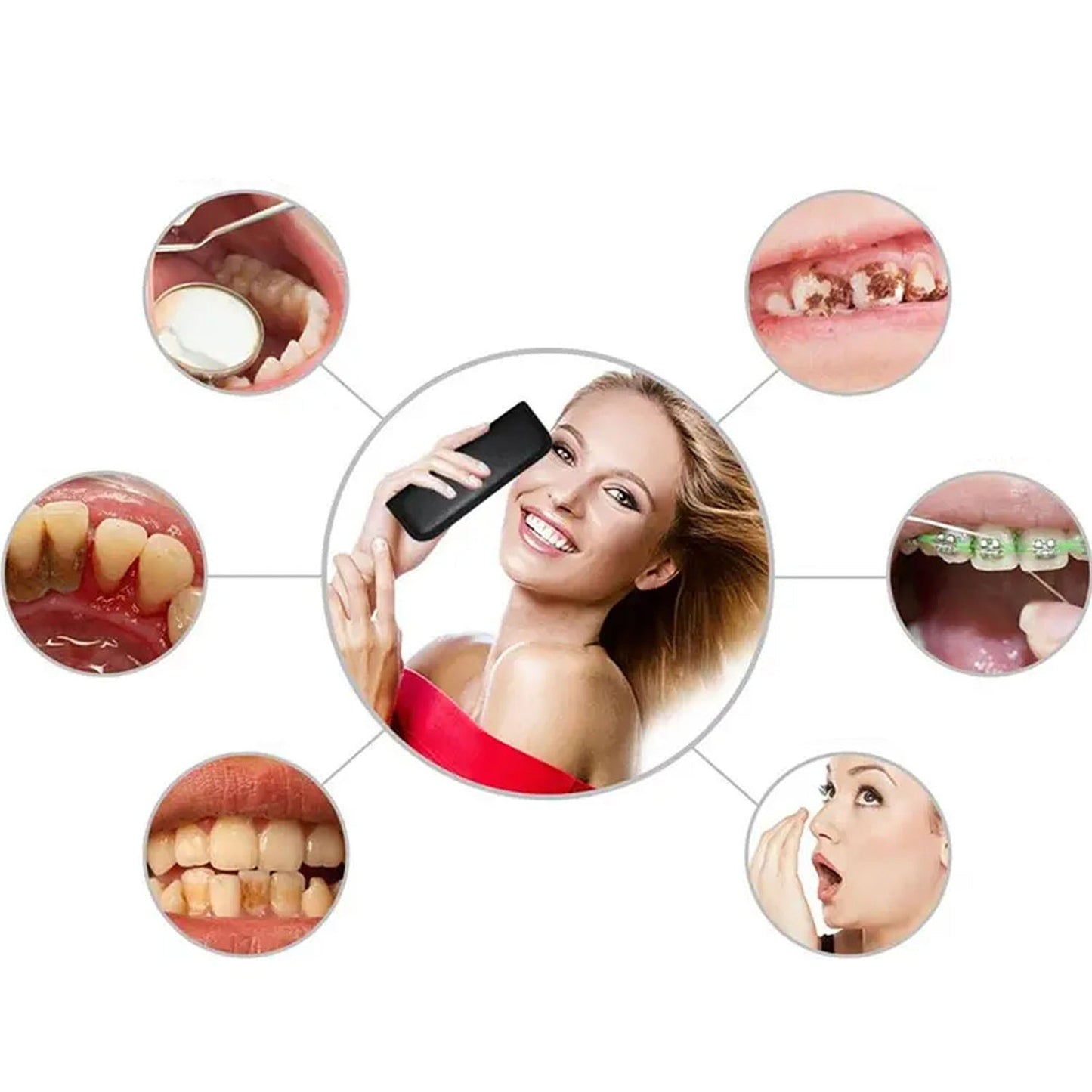 7pcs Dental Hygiene Stainless Tool Kit Dentist Teeth Clean Set