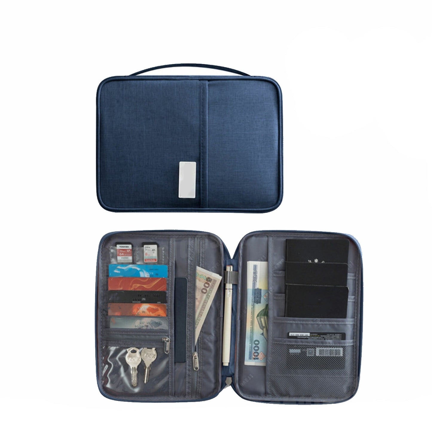Travel Family Passport Wallet RFID Blocking Waterproof Document Organizer