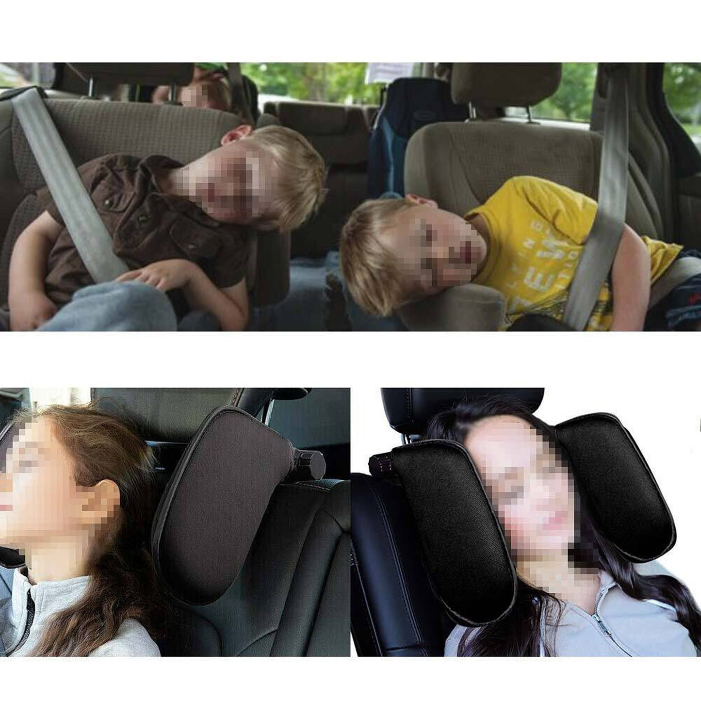 Adjustable Car Seat Headrest Cushion for Neck Support Soft Pillow