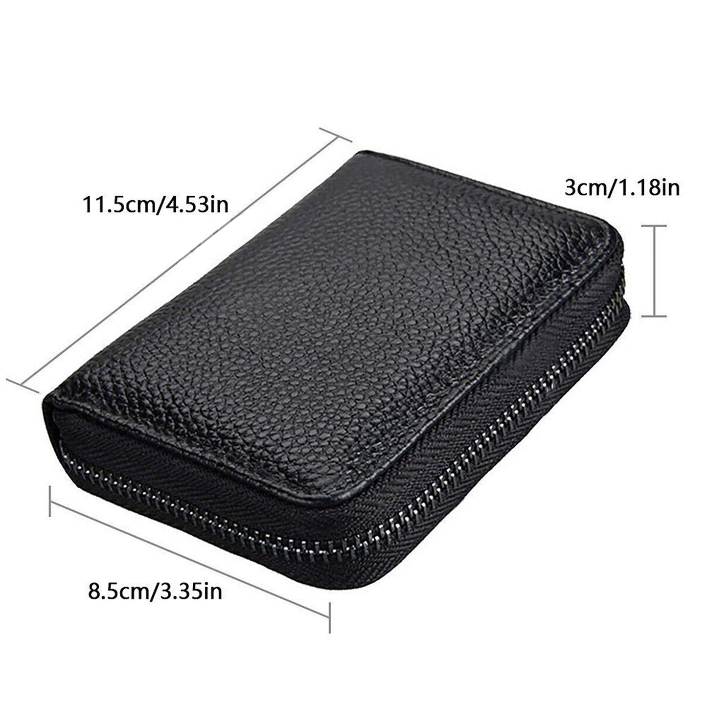 Genuine Leather RFID Blocking Wallet Credit Card Holder Business Case 22 Cards