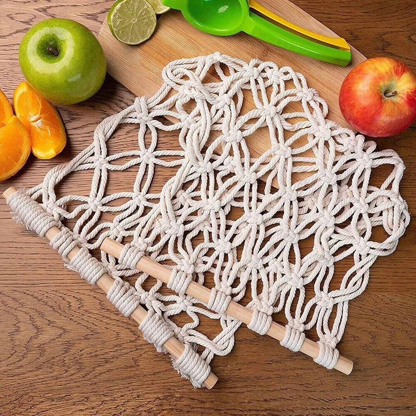 Kitchen Fruit Hammock Net Hanging Basket Storage for Dormitory Home 2 Styles