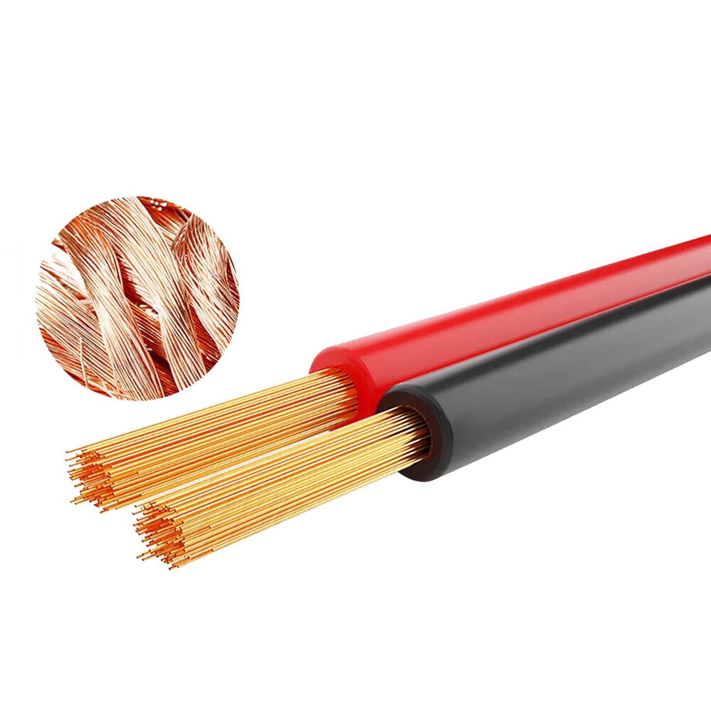 100m Red and Black Upgraded Speaker Cable for Home Stereo and Car Audio