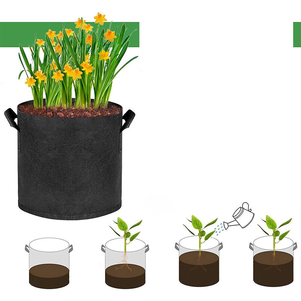 Grow Bags for Plants Fabric Pots with Handles 3 to 10 Gallons