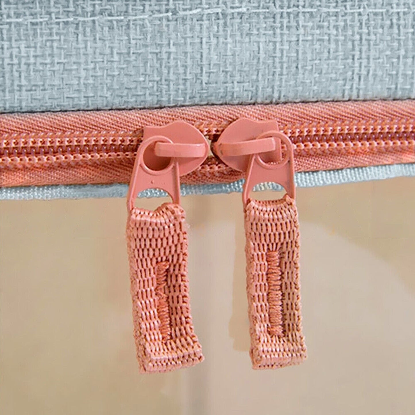 Blue Foldable Storage Box with Crushed Steel Frame Clothes Quilt Toys Organizer