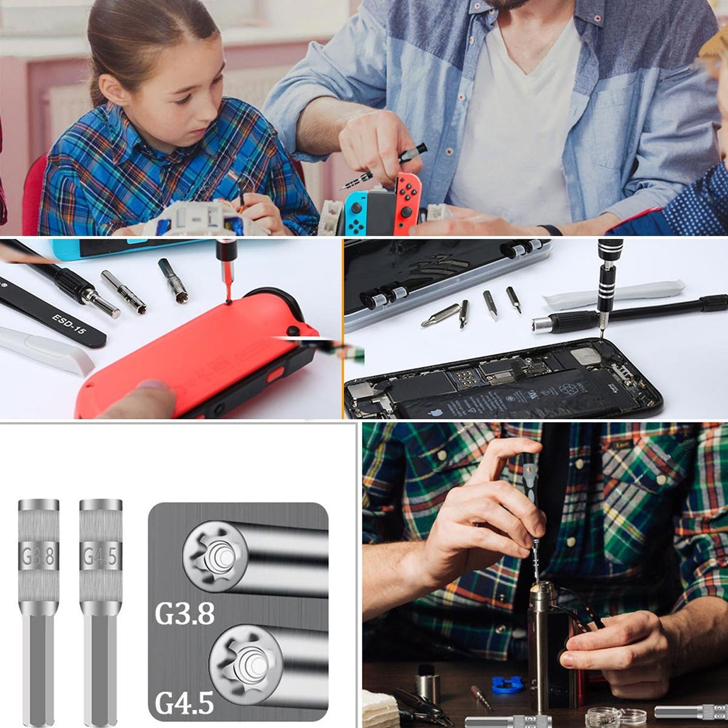122in1 Comprehensive Repair Tool Kit for Electronics and Watches