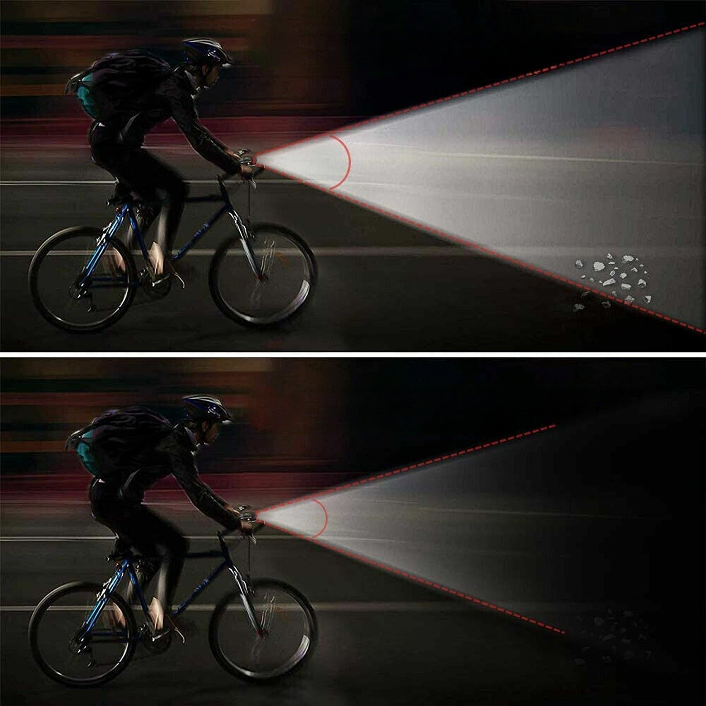 USB Rechargeable LED Bicycle Headlight Waterproof Cycle Front and Rear Light