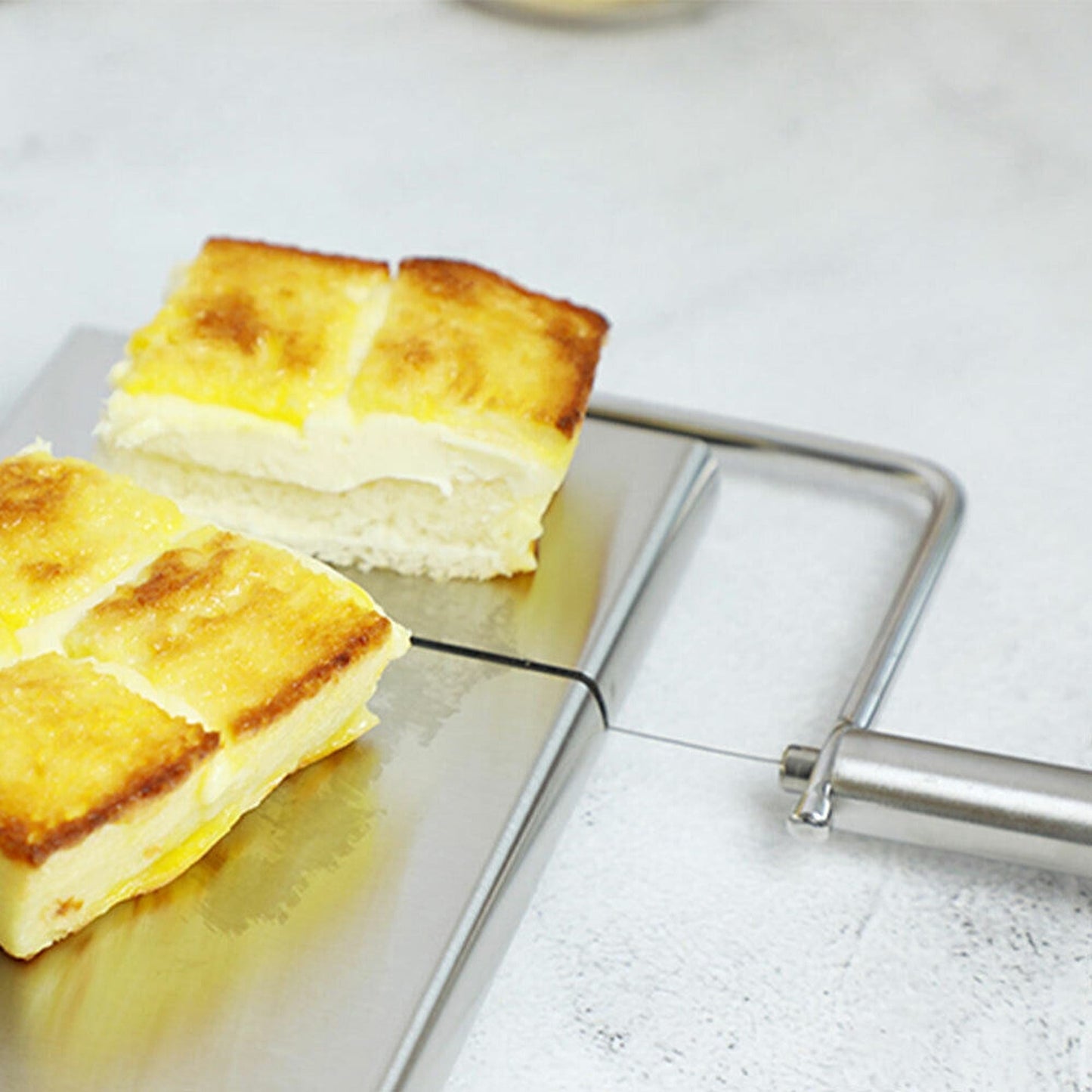 Stainless Steel Cheese and Cake Slicer with Wire Cutter