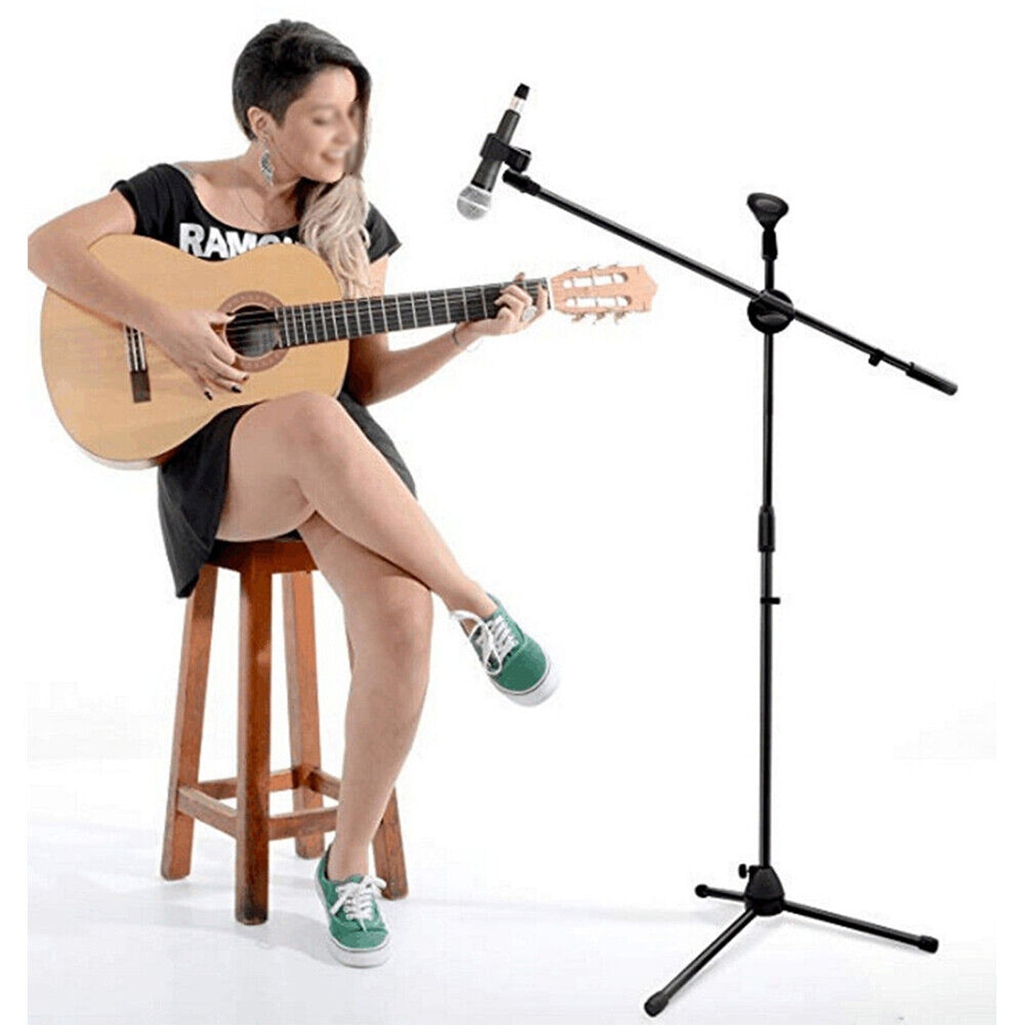 Adjustable Professional Microphone Stand Foldable Telescopic Tripod Holder