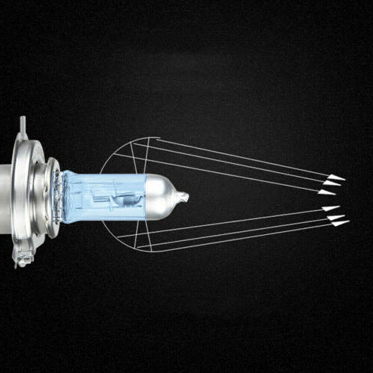 LED Headlight Globes Set 90W Warm White Bulbs for Car Accessories H4