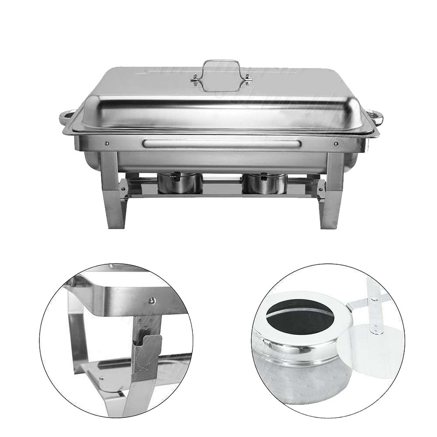 Bain Marie Food Warmer Buffet Stainless Steel Chafing Dish Heater