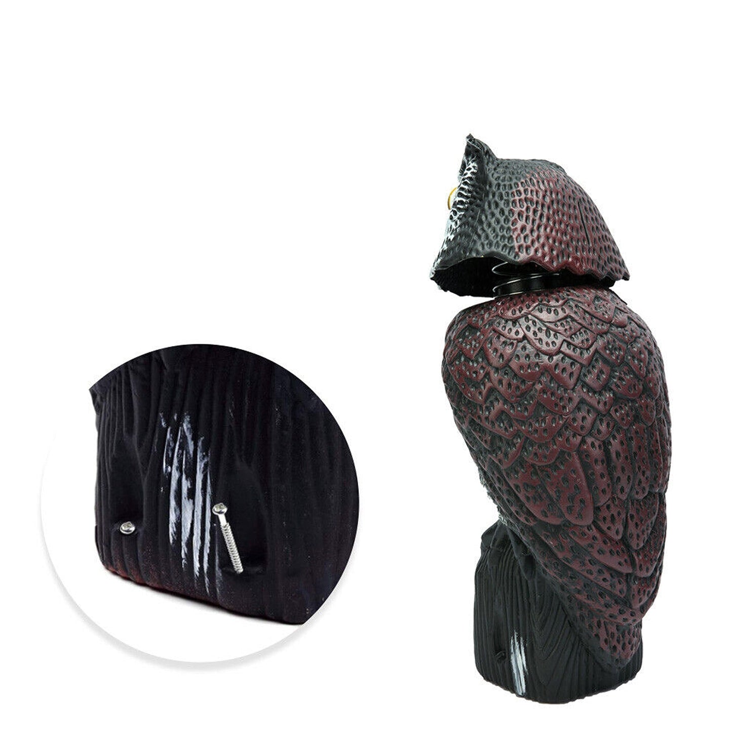 Owl Decoy Bird Repeller for Gardens Realistic Pigeon Deterrent
