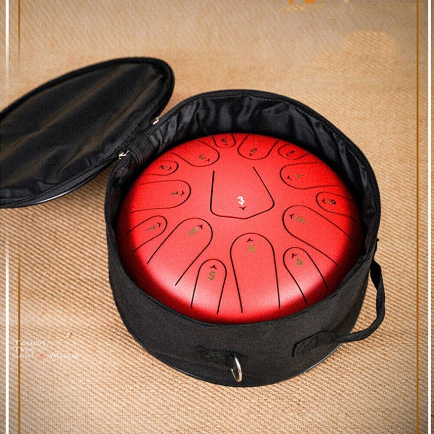 C Key Percussion 11-Tone Steel Tongue Drum with Mallets 10 Inch