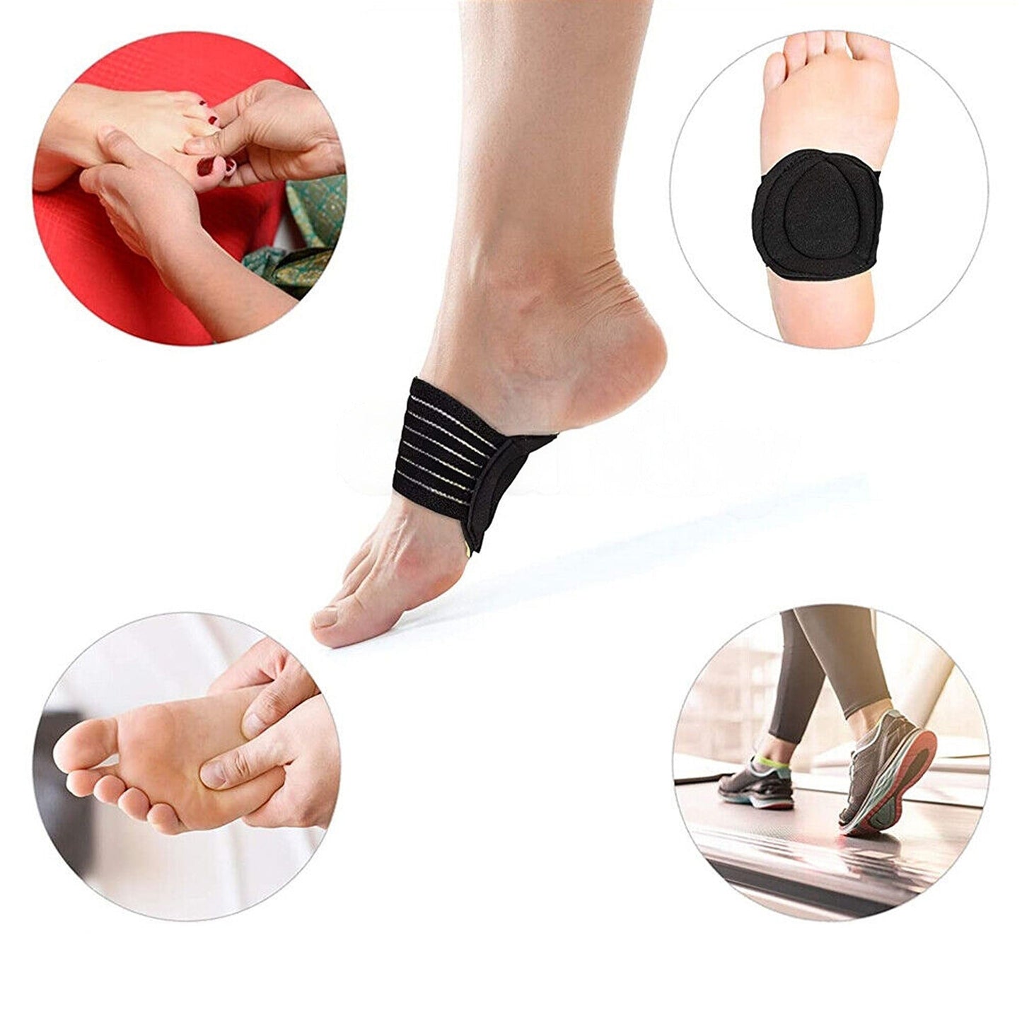 3Pair Foot Arch Support Plantar Insoles Shoe Insert Pads