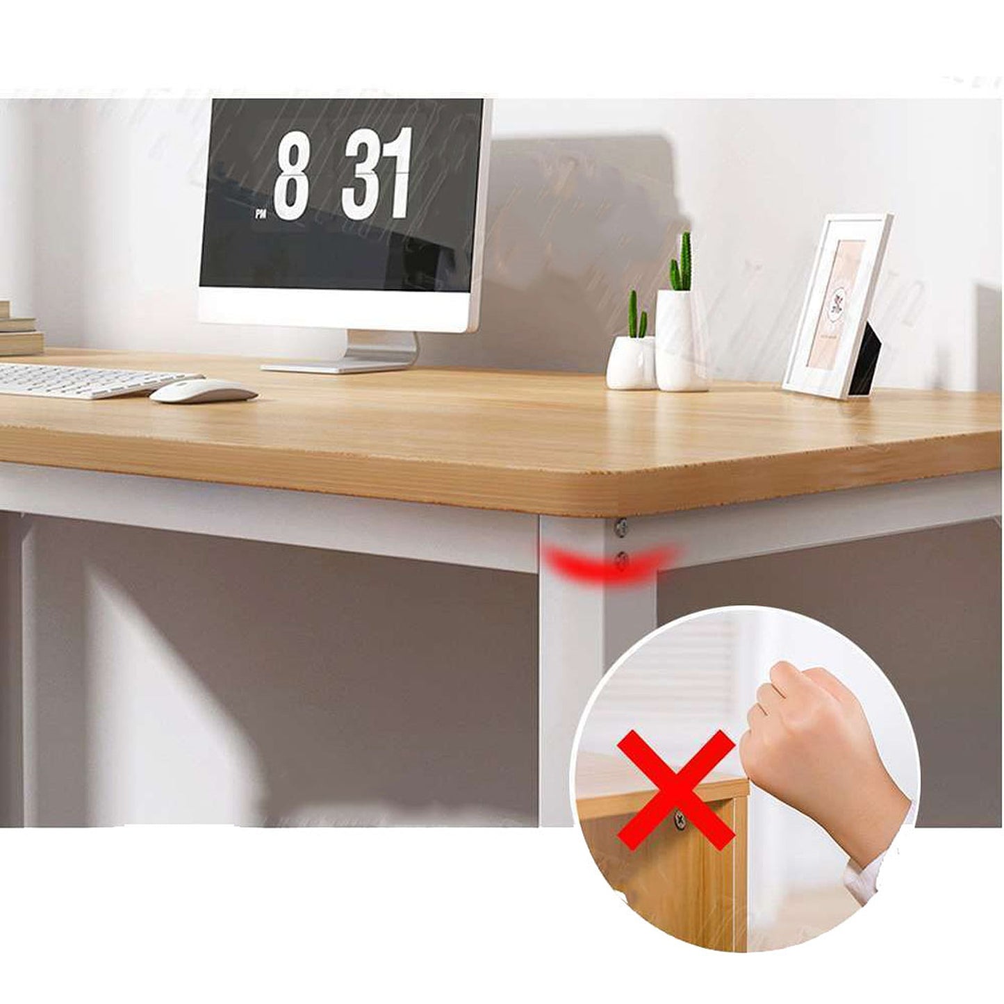 Home Office Study Desk with Computer Storage Writing and Laptop Table