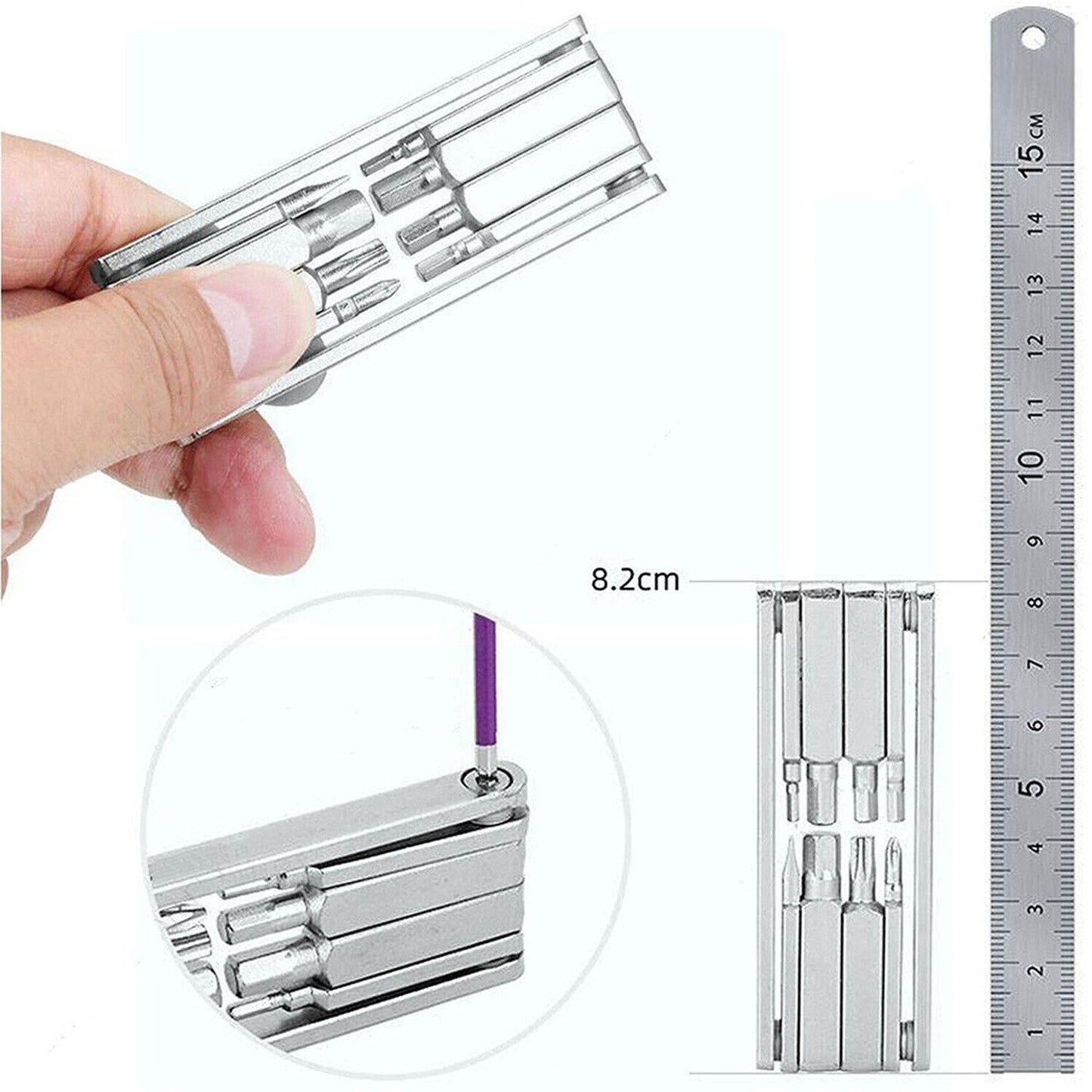 Bicycle Chain Repair Tool 8-in-1 Multi-function Bike Breaker Kit