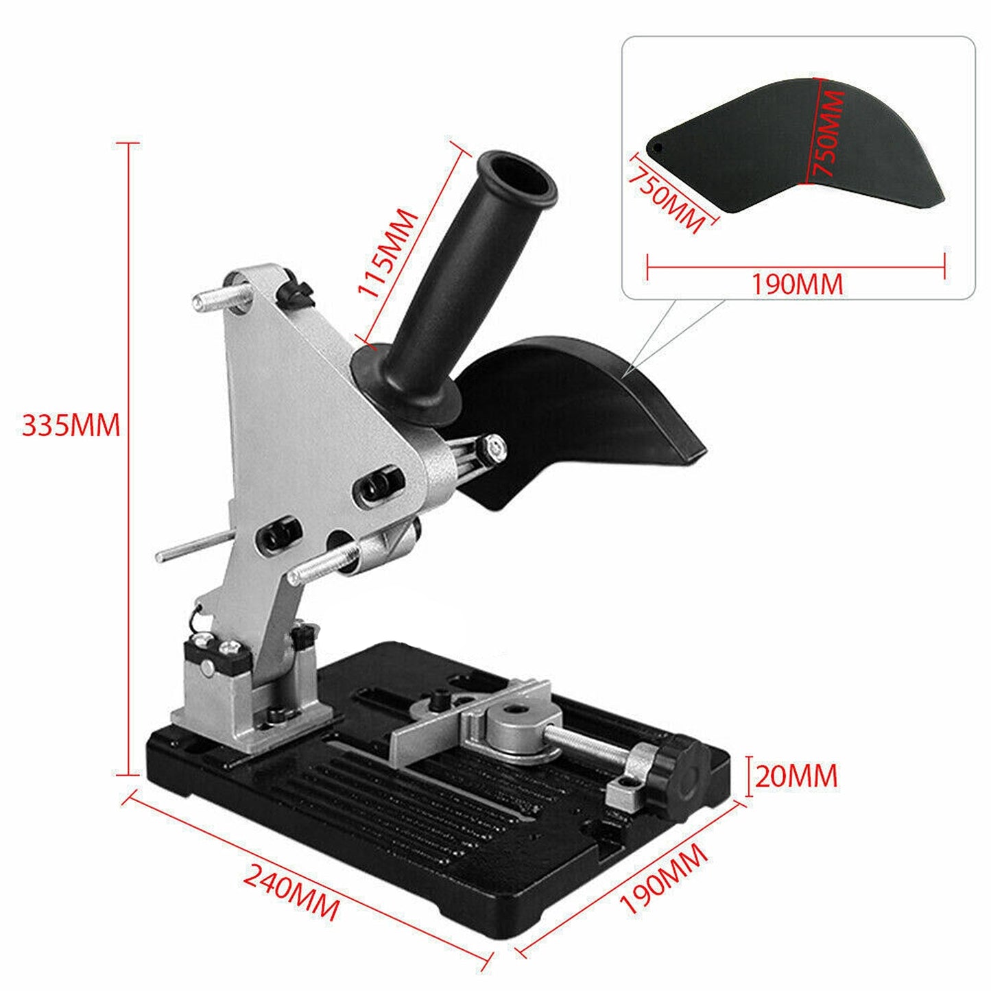 Angle Grinder Stand 100mm and 125mm Turns Grinder Into Mini Cut Off Saw