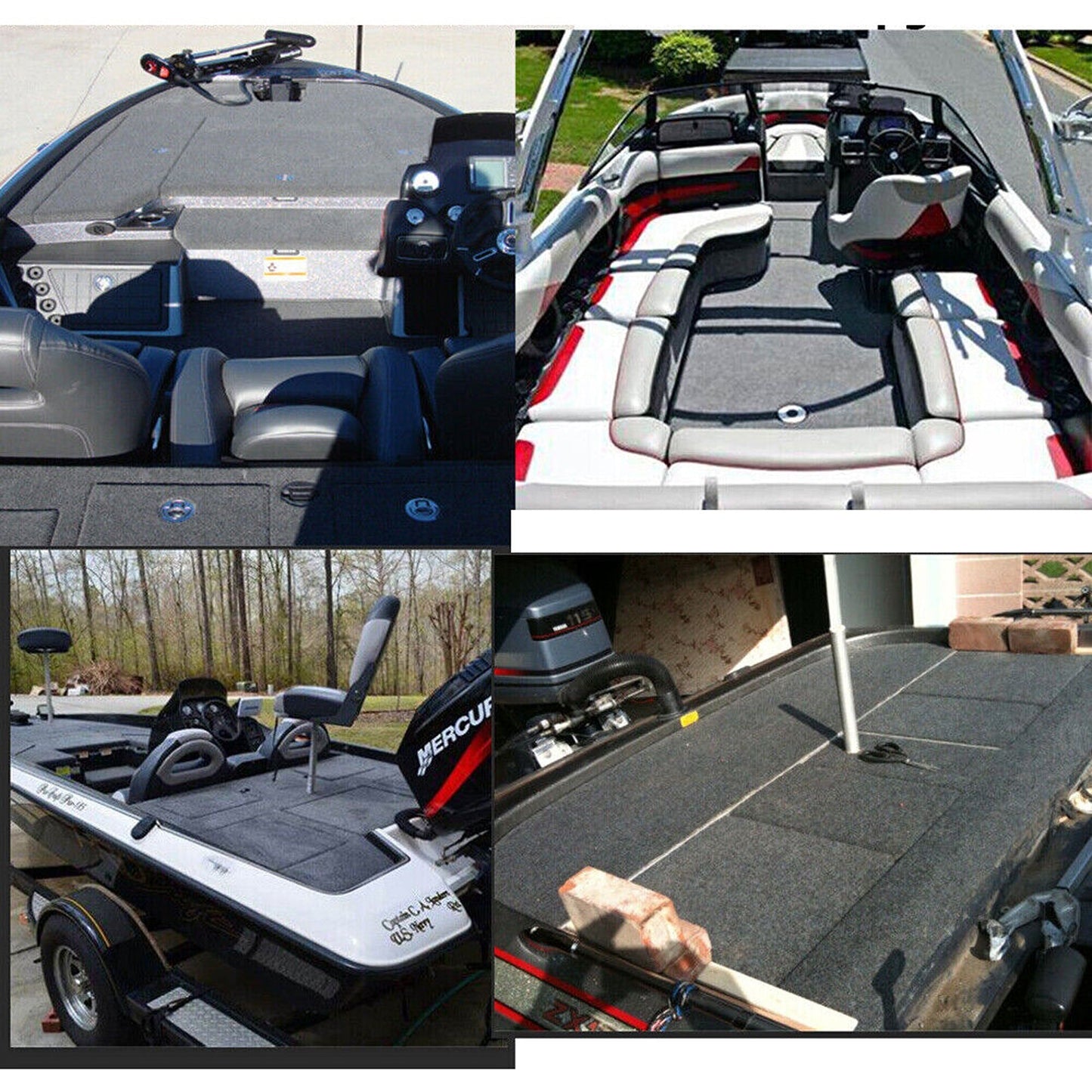 Black Automotive Grade Felt for Car and Marine Interior Carpeting