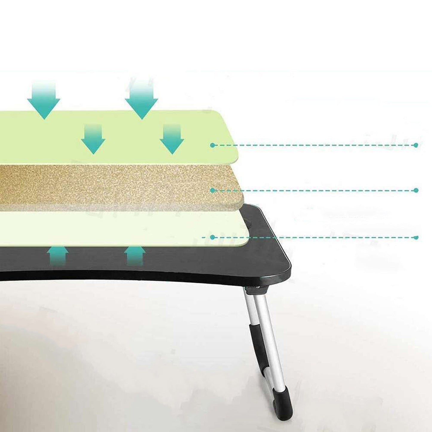 Adjustable Laptop Stand Portable Desk for Bed with Cup Holder