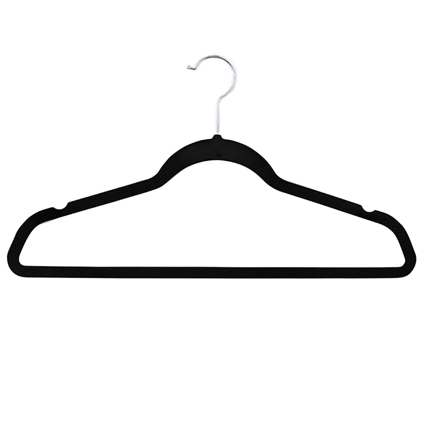 Set of 50 Coloured Non-Slip Velvet Coat Hangers for Space Saving