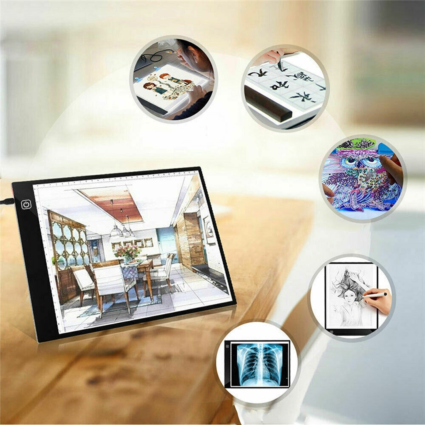 USB Day And Light A3 LED Tracing Art Design Drawing Board Lightbox