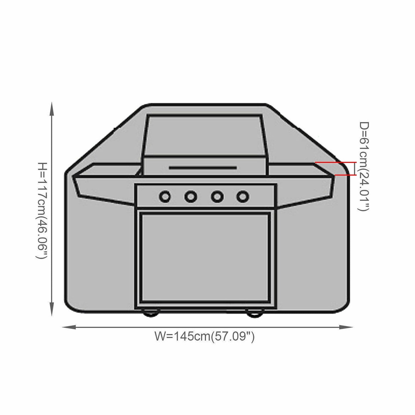 Waterproof Outdoor BBQ Cover for 2 4 6 Burner Gas Charcoal Barbecue Grill Protector
