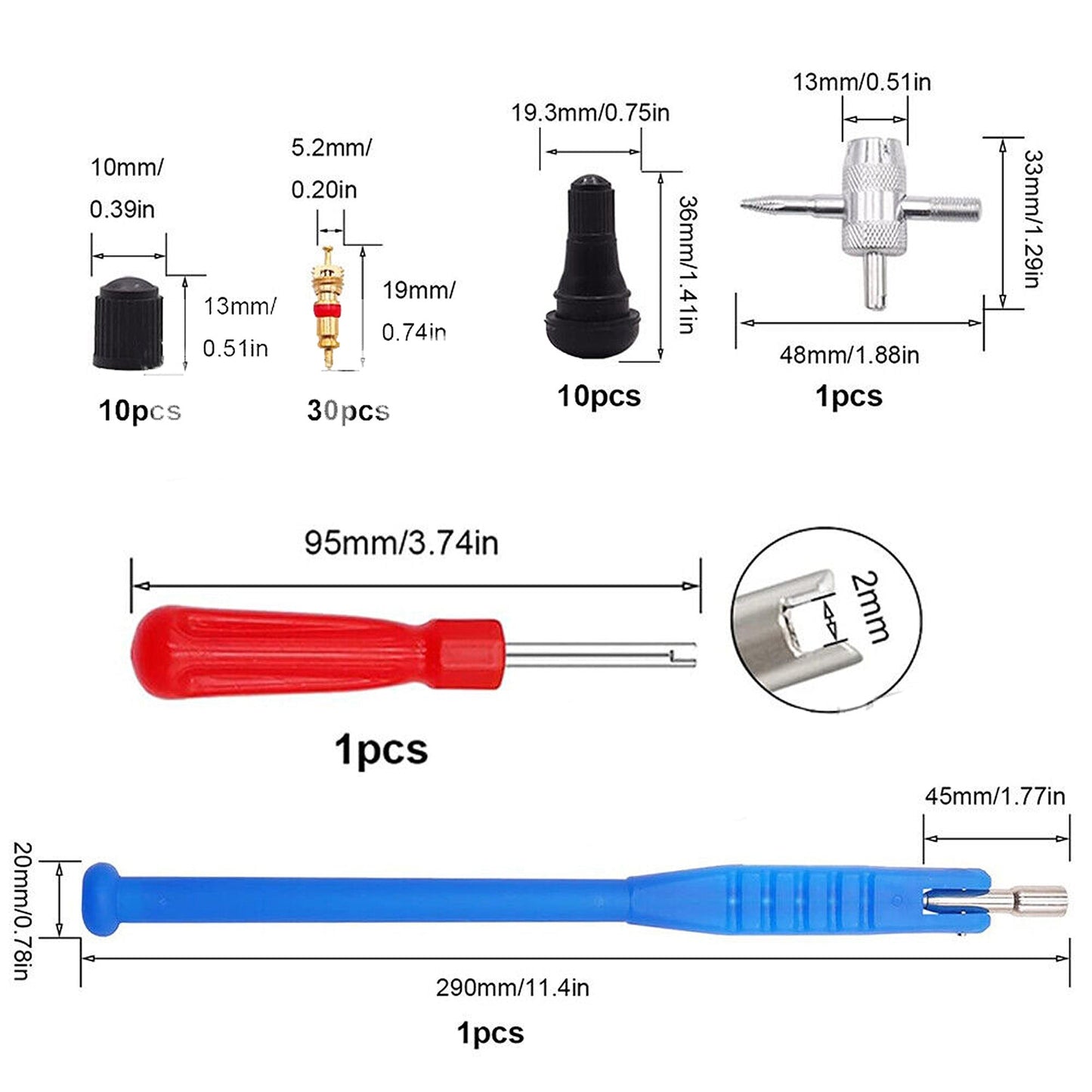 Tire Valve Puller Quick Remover Car Repair Tool 43pcs