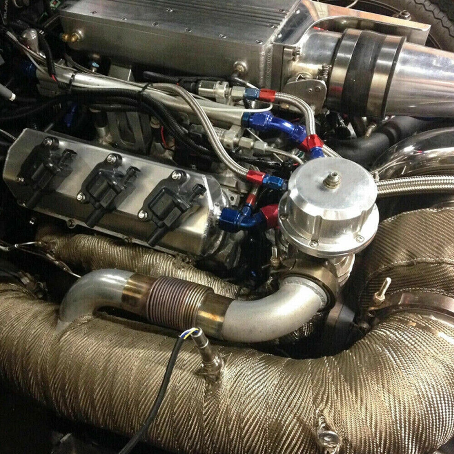 Heat Resistant Titanium Exhaust Wrap 10M with Stainless Steel Ties 2000F
