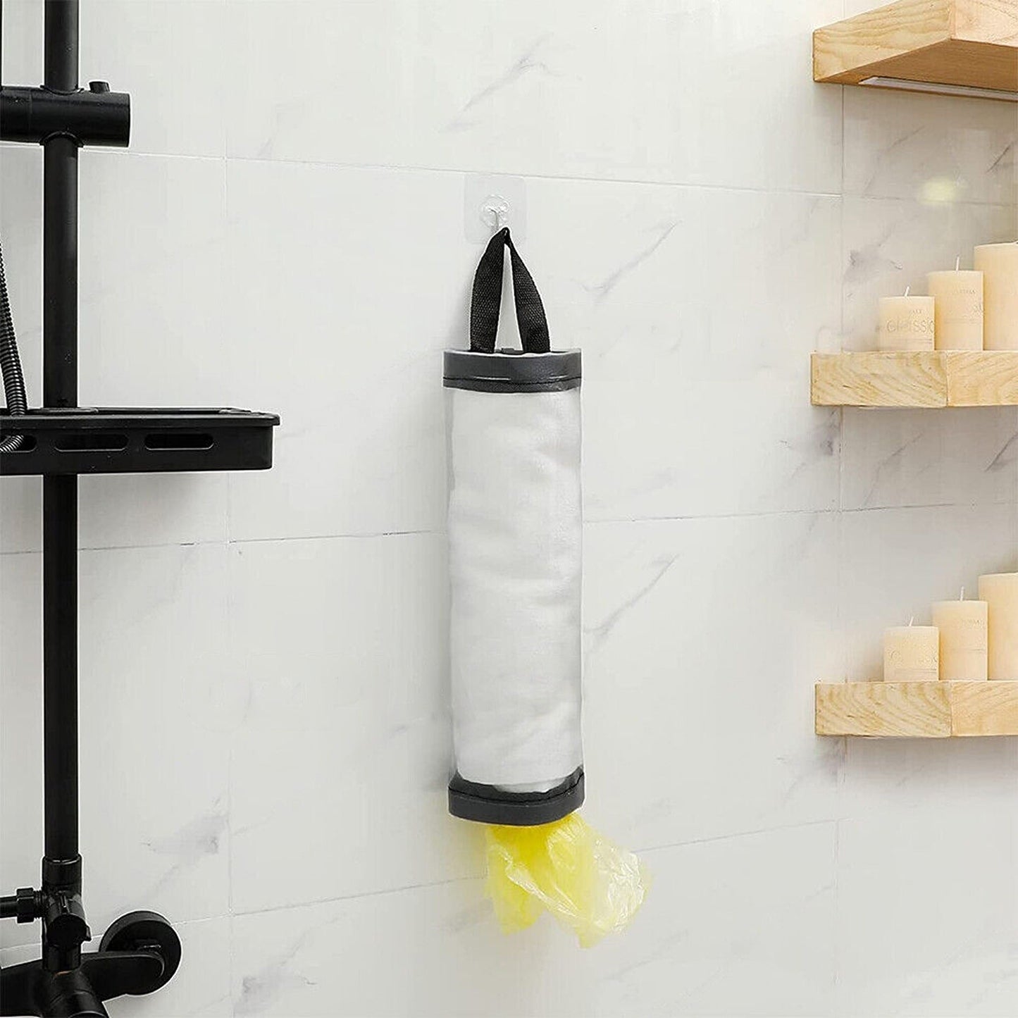 2pcs Hanging Mesh Storage for Carrier Bags Garbage Bag Dispenser