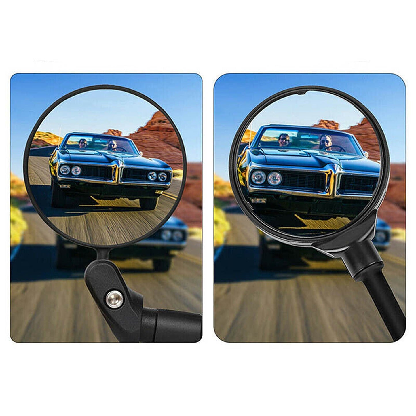 Mountain Bike Rearview Mirror Convex Handlebar Safety Mirror