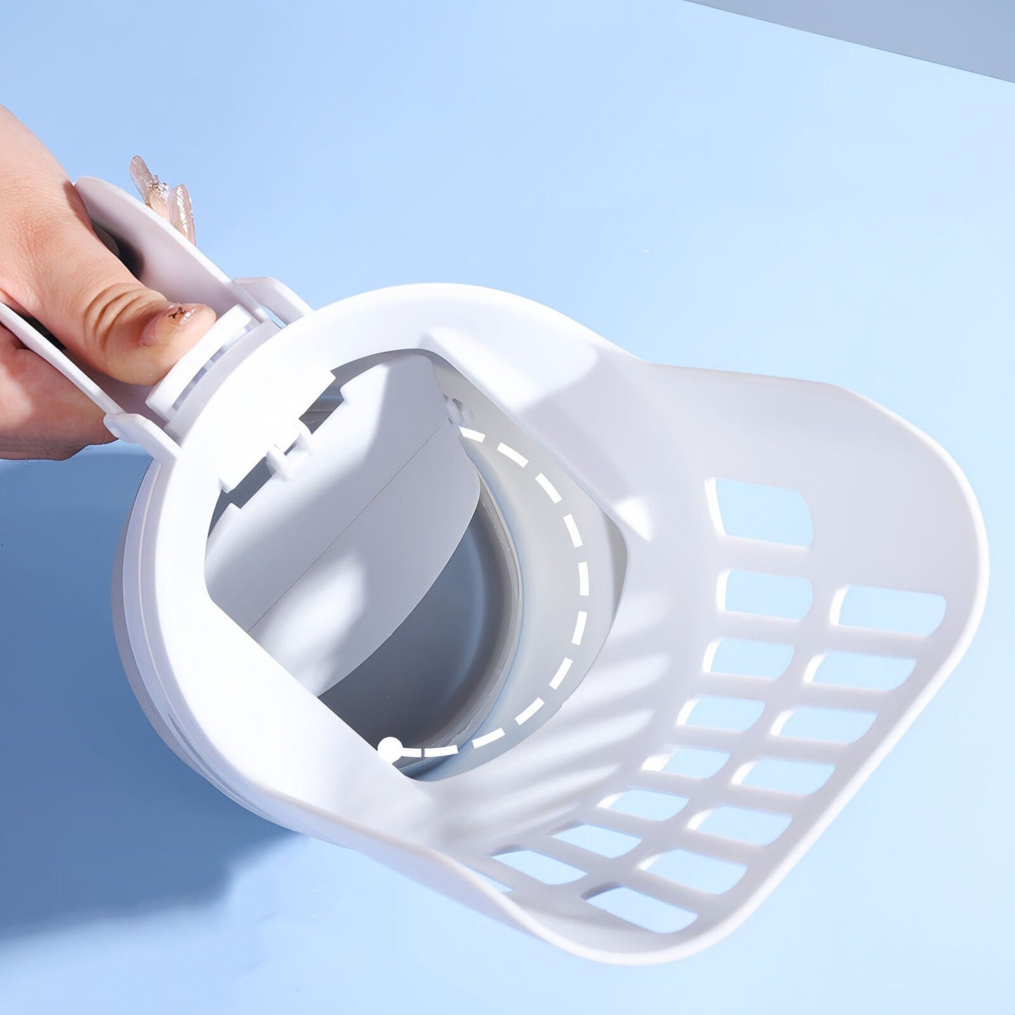 Detachable Cat Litter Scoop with Integrated Shovel Holder
