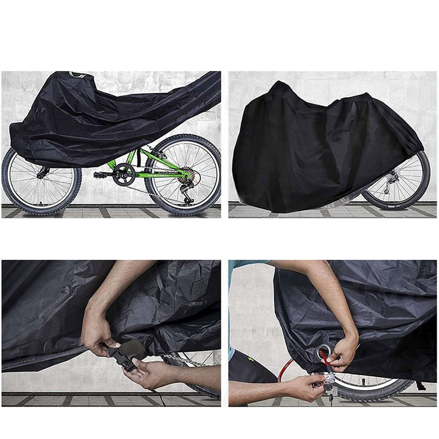 Outdoor Bike Cover UV Protective Waterproof and Heavy-Duty Fabric 210T