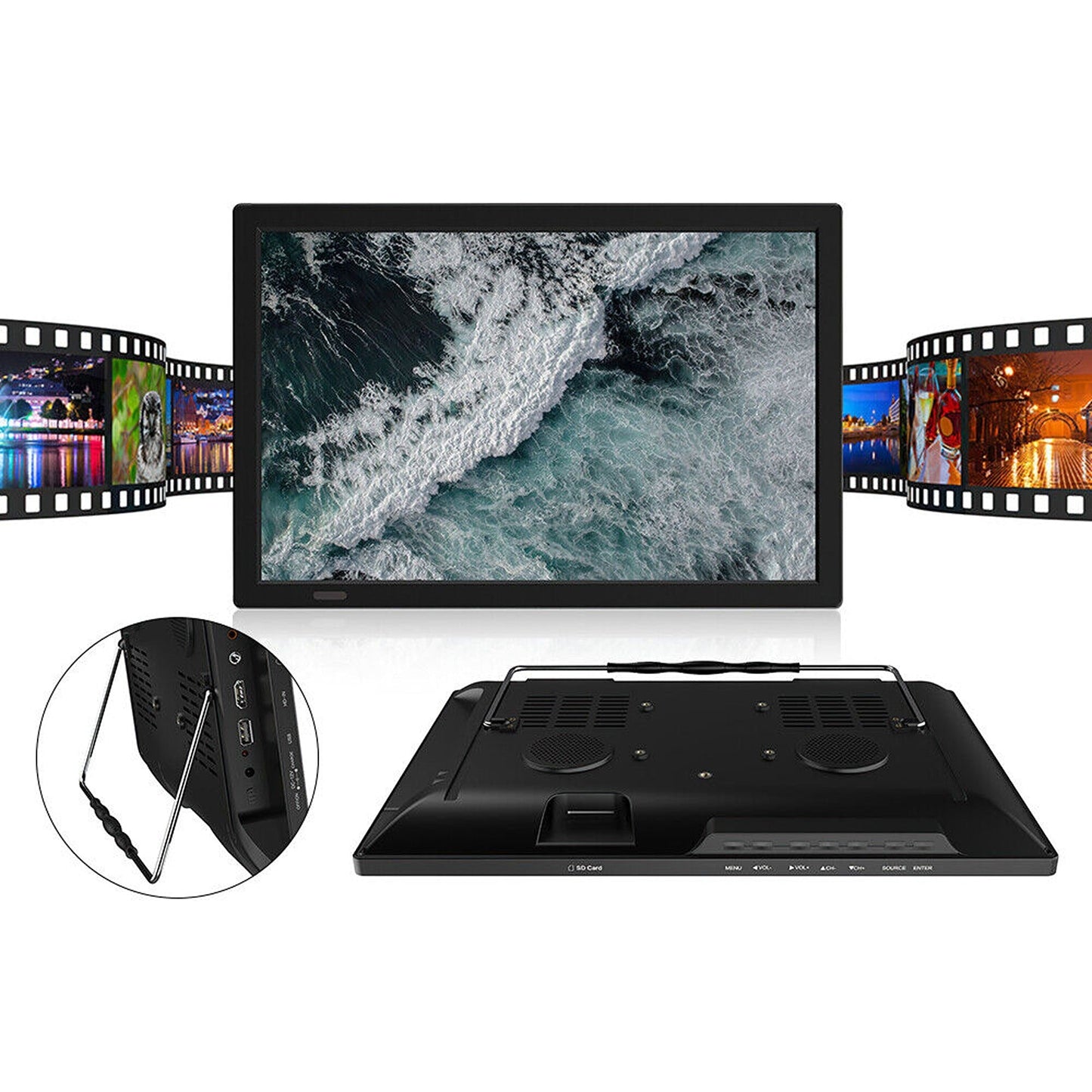 Portable Digital Television 12V HD 1080P TFT LED Car TV