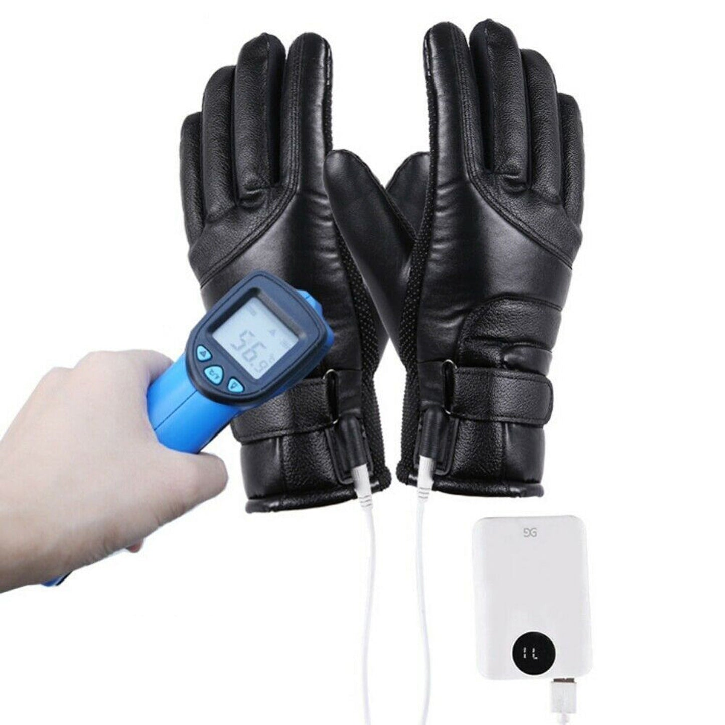 Heated Winter Gloves USB Rechargeable 4 Mode Motorcycle Hand Warmer