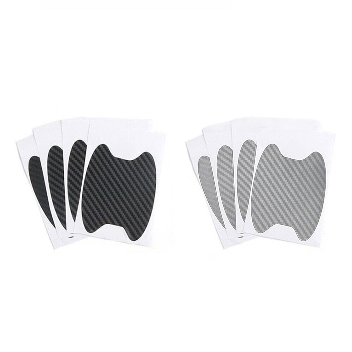 8pcs 3D Carbon Fiber Car Door Handle Scratch Protector Stickers