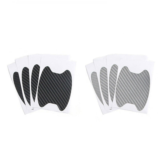 8pcs 3D Carbon Fiber Car Door Handle Scratch Protector Stickers