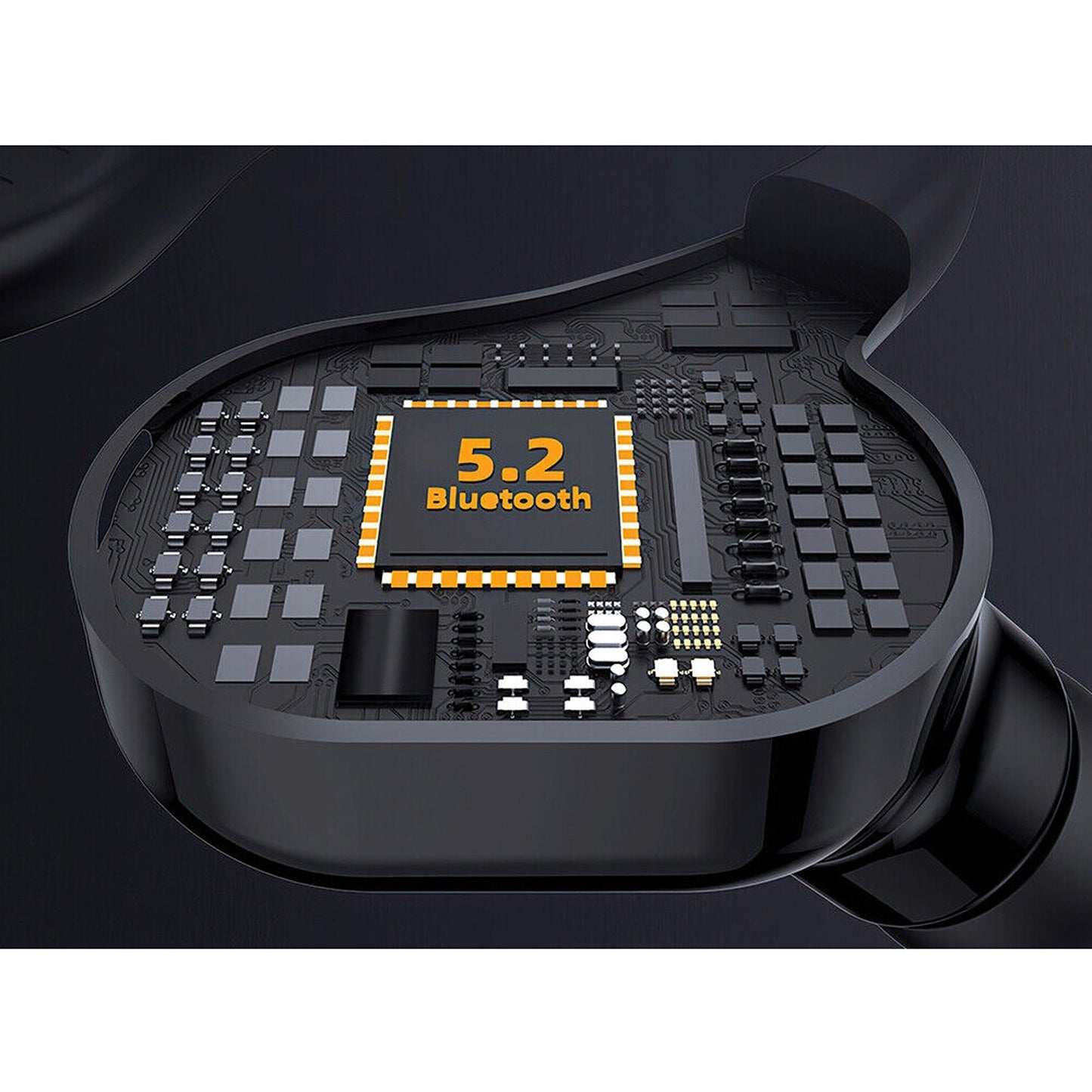 Bluetooth 5.2 Wireless Earpiece Trucker Handsfree Single Earbud Headset