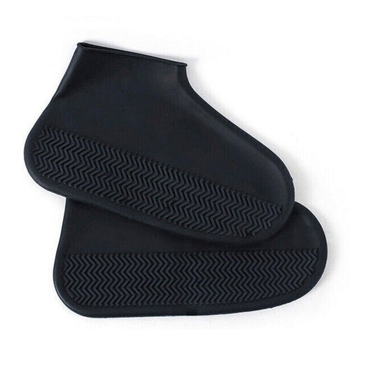 All-Weather Black Silicone Shoe Covers Waterproof Non-Slip Overshoe