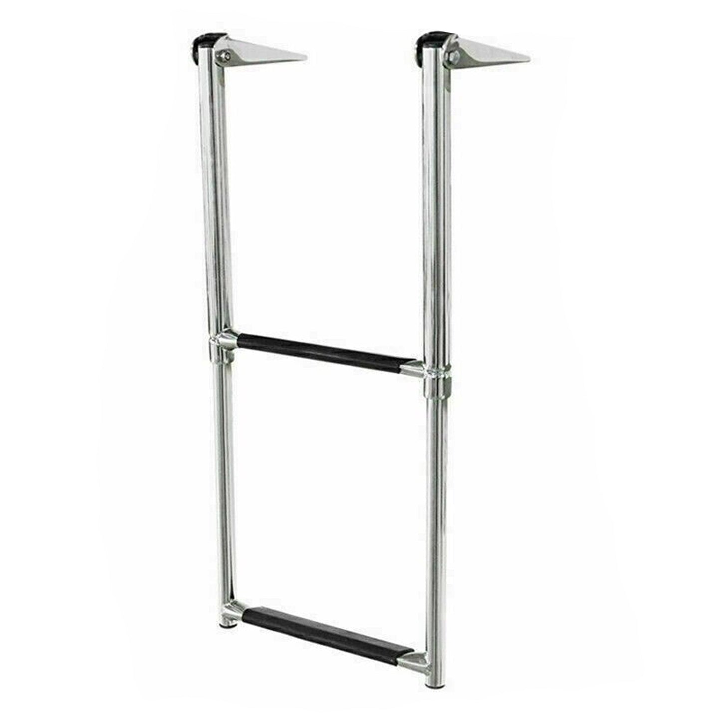 Telescoping Boat Ladder 2-Step Stainless Steel Folding Ladder for Marine Use