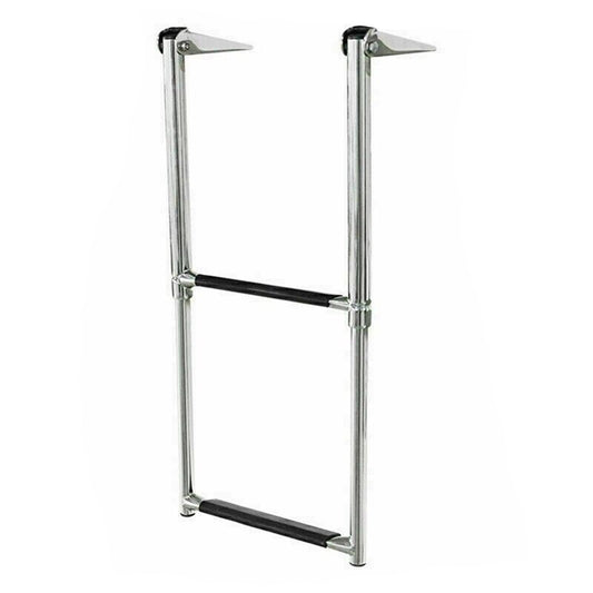 Telescoping Boat Ladder 2-Step Stainless Steel Folding Ladder for Marine Use