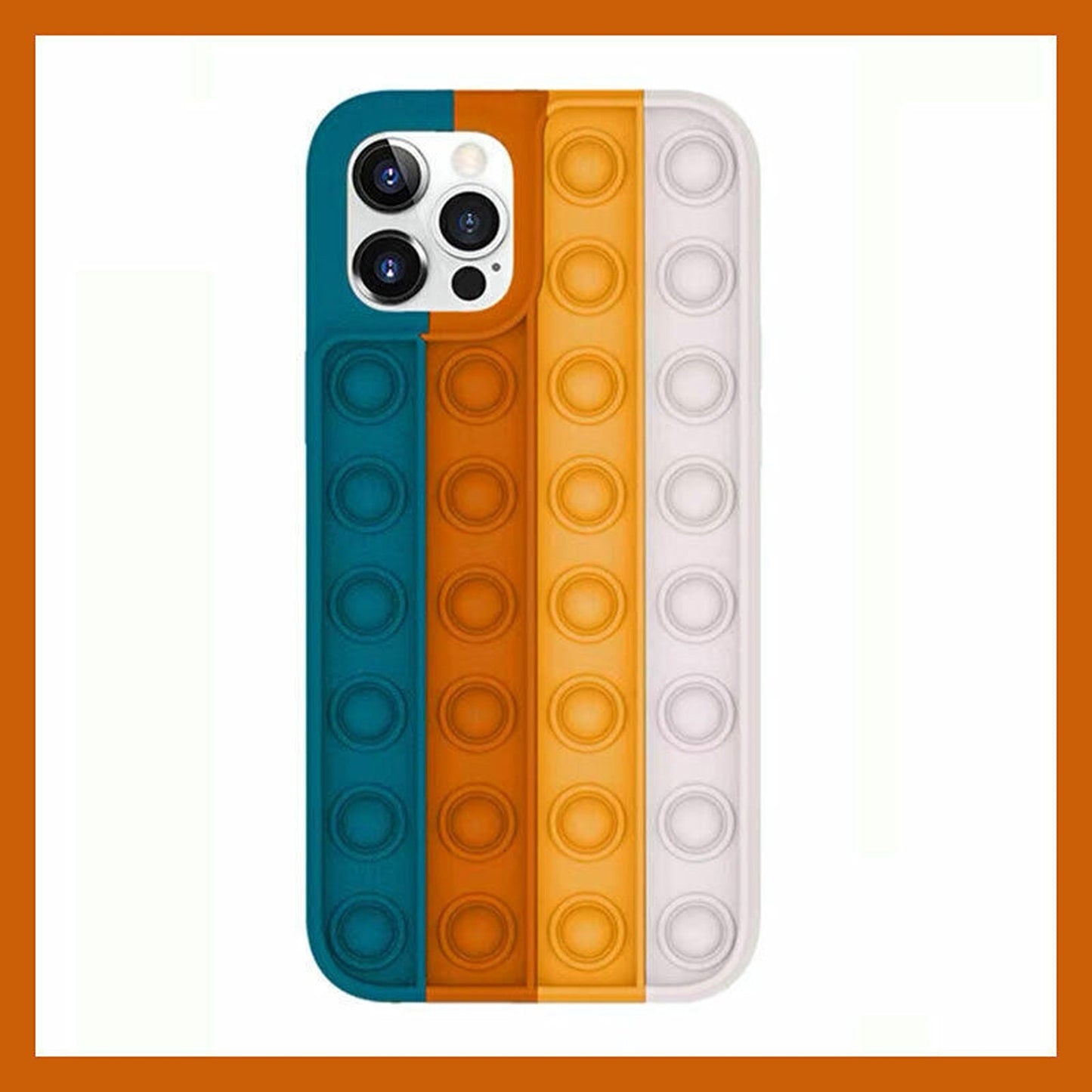 Blue and White Pop Fidget Toy Phone Case for iPhone 7 8 Plus X XR 11 12 Pro Max