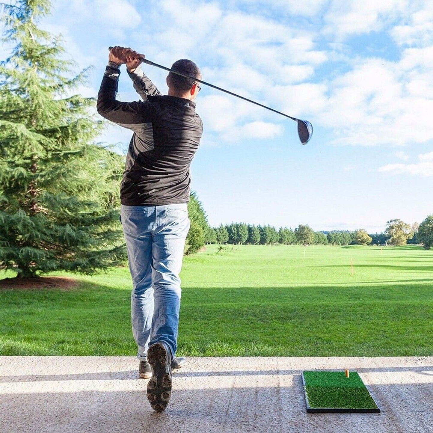 Outdoor Green Practice Putting Mat 30 x 60cm