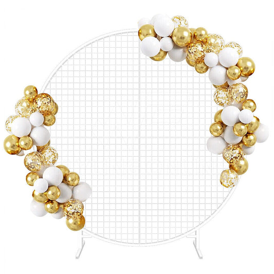 Round Mesh Arch Flower Display Stand for Wedding Parties