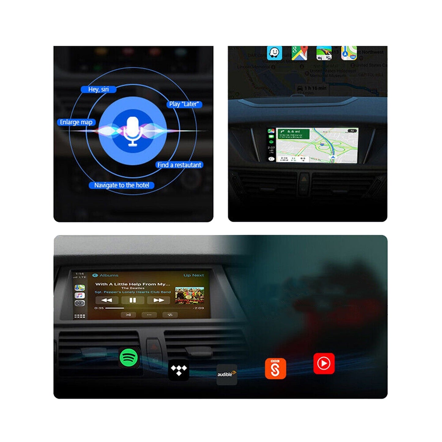 Wired to Wireless CarPlay Adapter High-Speed Connection for Apple iOS Devices