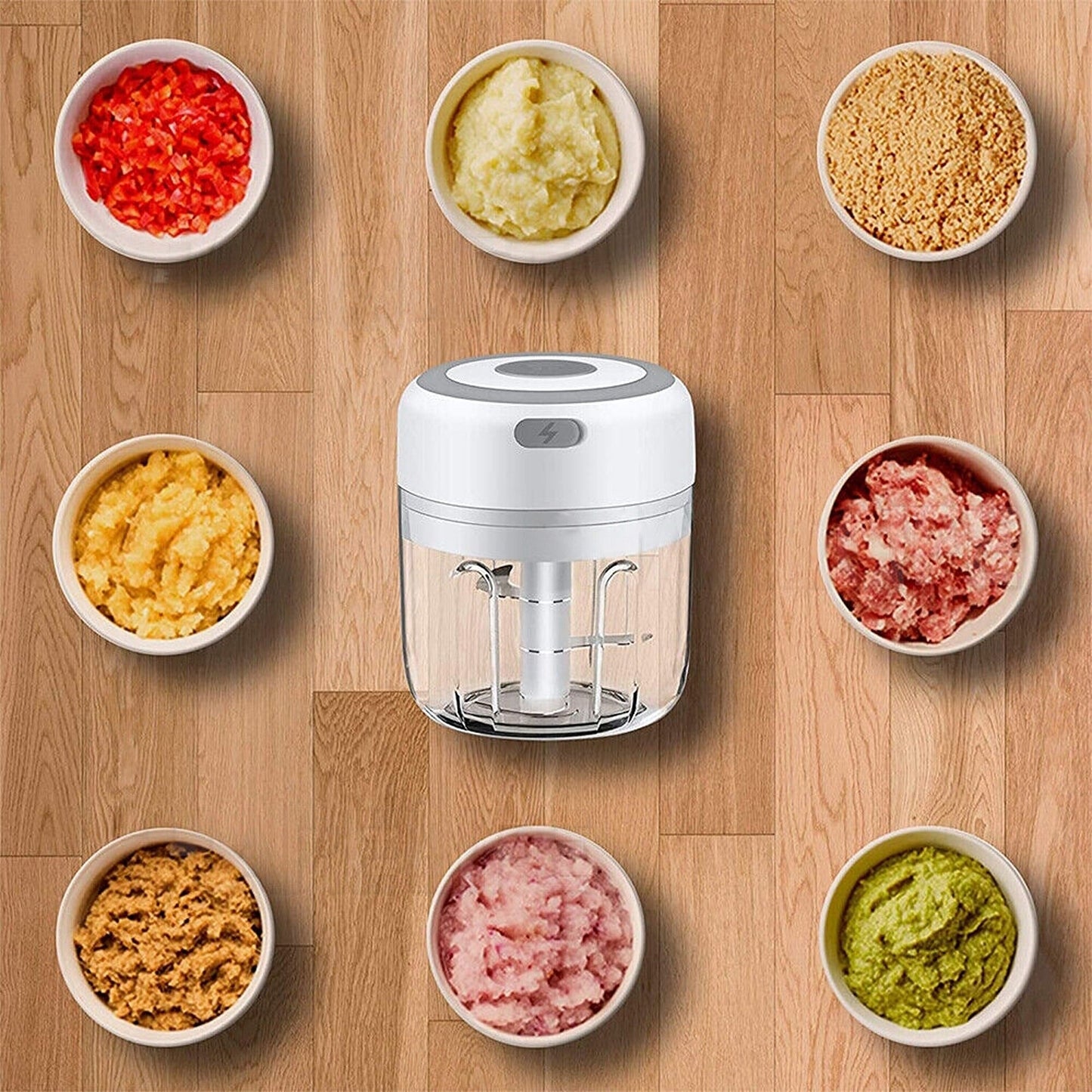 Compact Electric Vegetable and Garlic Chopper 250ml Grinder Blender