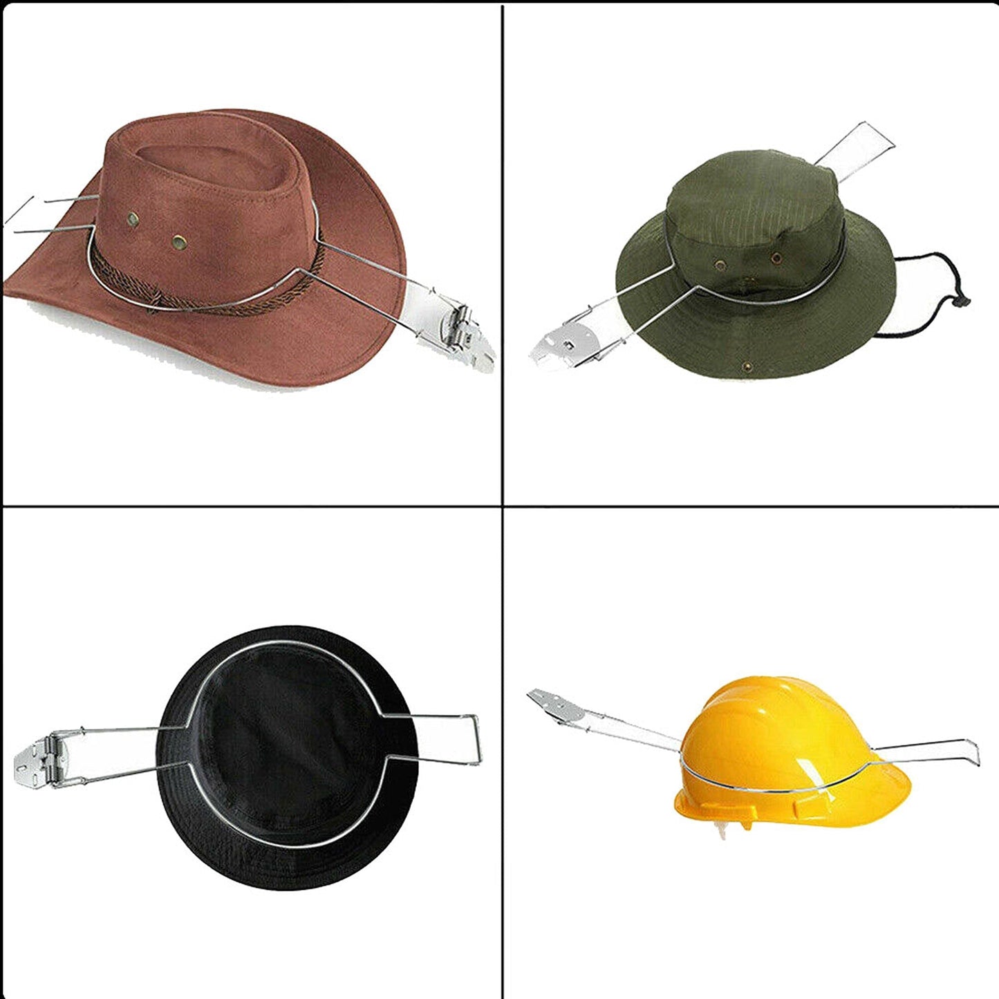 Car and Equestrian Helmet Holder with Spring Load Cover