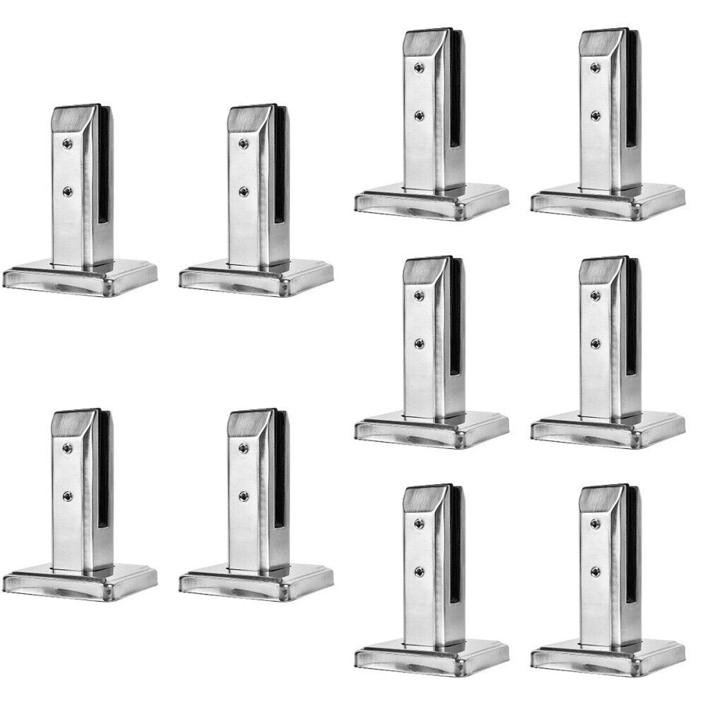 10pcs Glass Fixing Holder Stainless Steel Clamp for Punch-Free Installation