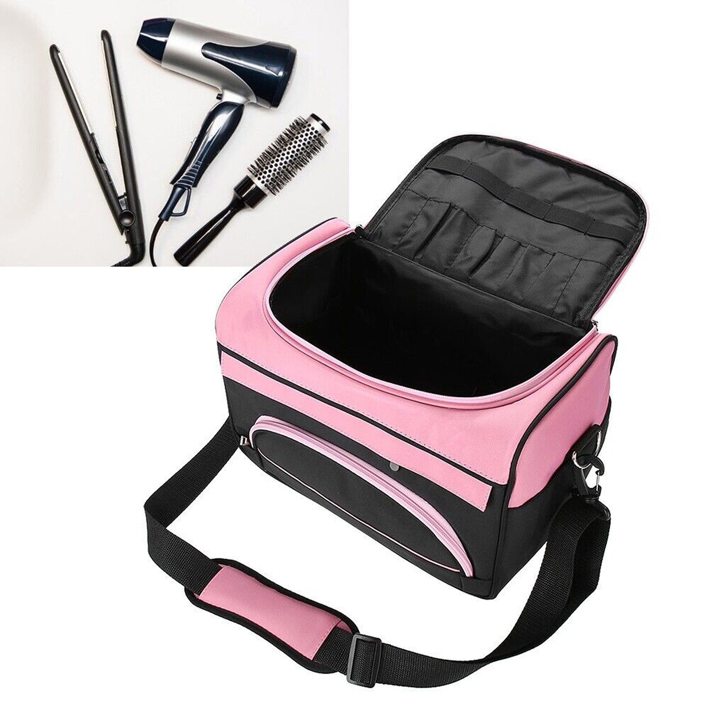 Large Rose Pink Hairdressing Equipment Carrying Bag for Travel